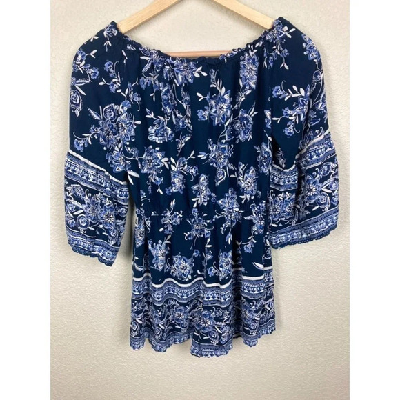 Angie Floral Off the Shoulder Romper Size Small - Picture 13 of 13
